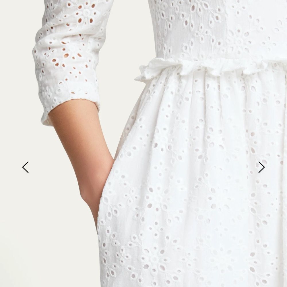Bergdorf Goodman "Cara Cara" Blue Hill Embroidered Midi Dress Size 6‎ - Picture 4 of 6